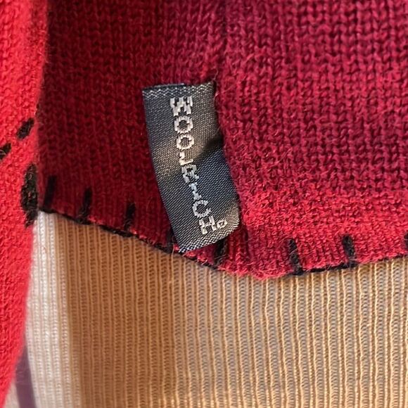 Woolrich Wine Color Sweater with Black Embroidery - Size Large - Picture 7 of 11